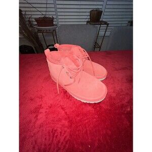 UGG Neumel Tea Rose Suede Fur Boots Womens Size 8